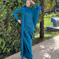 Almira Tesettür Abiye - FioraofDress - tesettur - abiye - 44 - PETROL - hijab - evening - dress