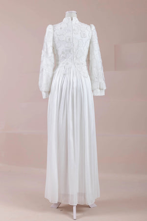 Alora Tesettür Abiye - FioraofDress - tesettur - abiye - Beyaz - 38 - hijab - evening - dress