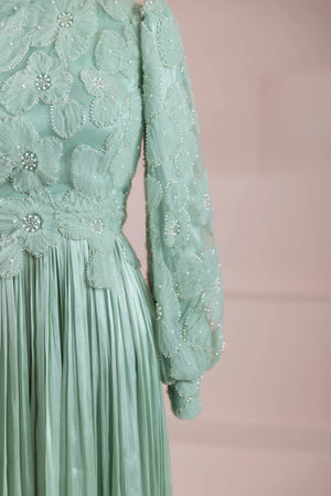 Alora Tesettür Abiye - FioraofDress - tesettur - abiye - mint yeşili - 38 - hijab - evening - dress