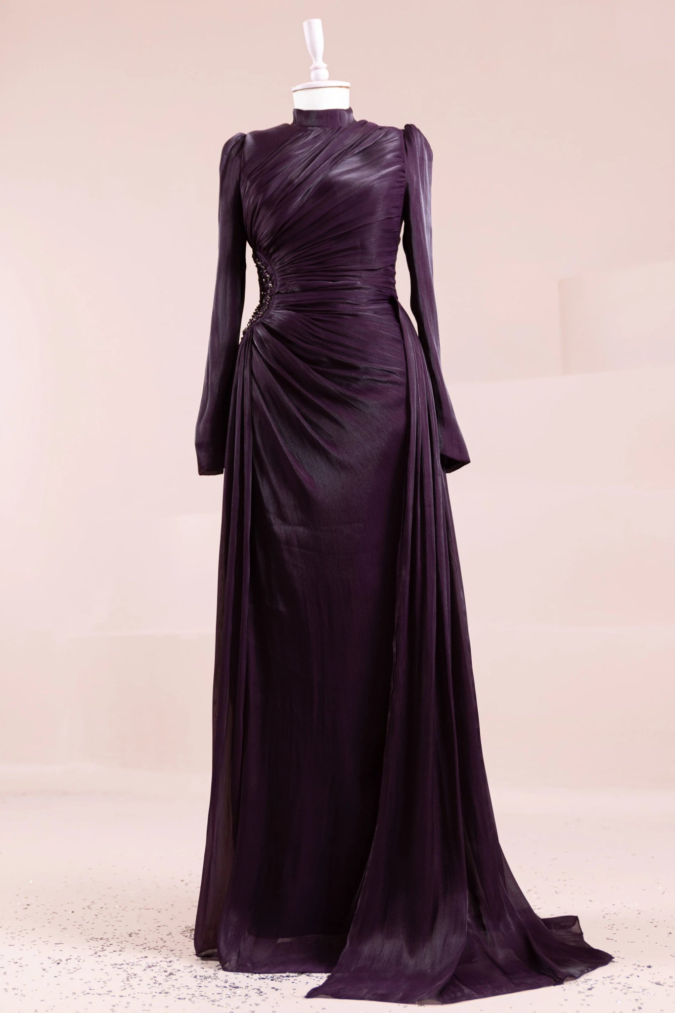 Amaris Tesettür Abiye - FioraofDress - tesettur - abiye - Ametist Moru - 38 - hijab - evening - dress