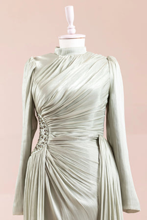 Amaris Tesettür Abiye - FioraofDress - tesettur - abiye - mint yeşili - 38 - hijab - evening - dress