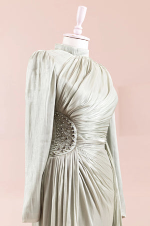 Amaris Tesettür Abiye - FioraofDress - tesettur - abiye - mint yeşili - 38 - hijab - evening - dress