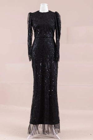 Arde Tesettür Abiye - FioraofDress - tesettur - abiye - SİYAH - 38 - hijab - evening - dress