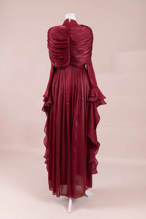 Aréa Tesettür Abiye - FioraofDress - tesettur - abiye - BORDO - 38 - hijab - evening - dress