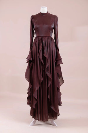 Aréa Tesettür Abiye - FioraofDress - tesettur - abiye - bery burgundy - 38 - hijab - evening - dress