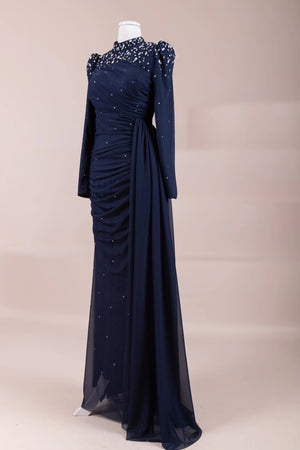 Aris Tesettür Abiye - FioraofDress - tesettur - abiye - lacivert - 38 - hijab - evening - dress