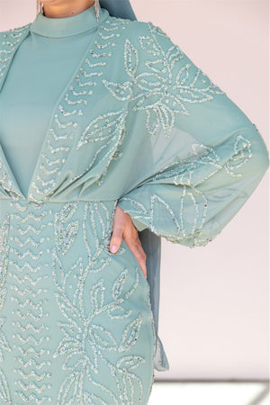 Asel Tesettür Abiye - FioraofDress - tesettur - abiye - MİNT - 38 - hijab - evening - dress