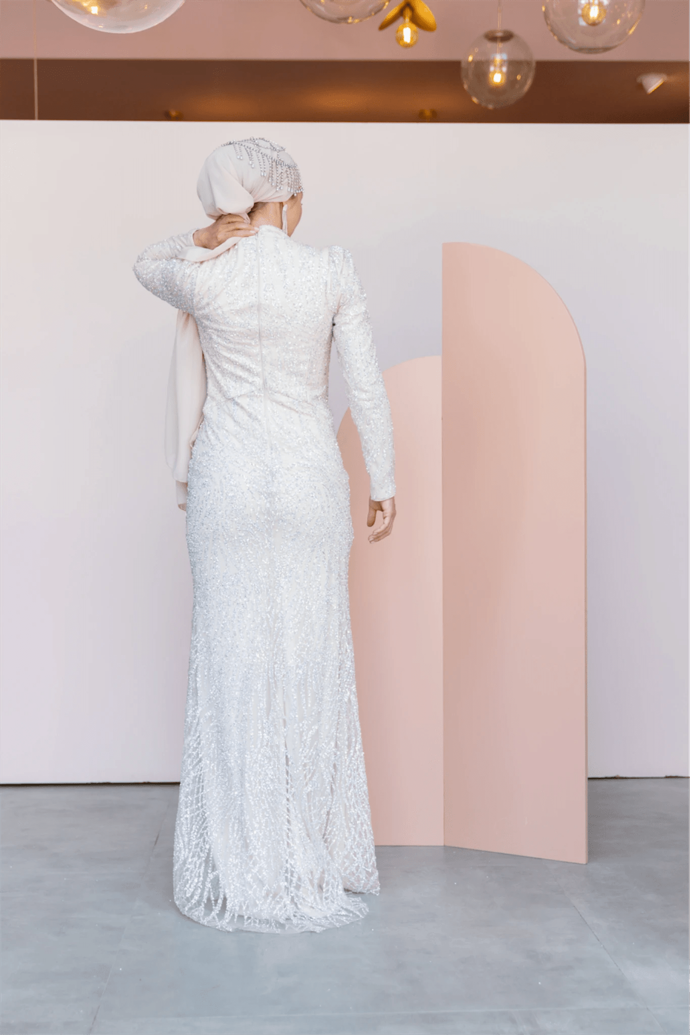 Asilen Tesettür Abiye - FioraofDress - tesettur - abiye - 44 - Taş - hijab - evening - dress