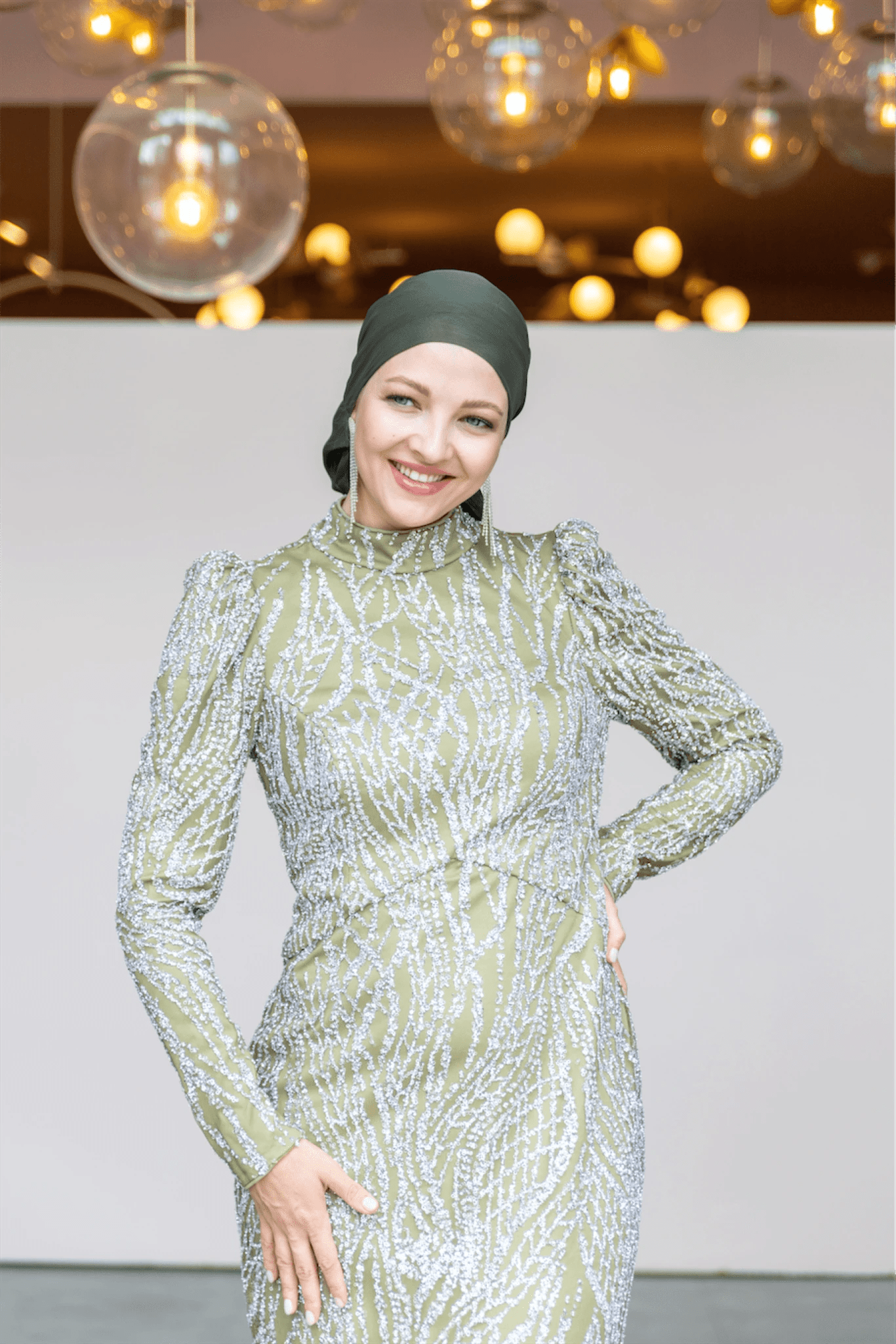 Asilen Tesettür Abiye - FioraofDress - tesettur - abiye - 44 - Yağı Yeşil - hijab - evening - dress
