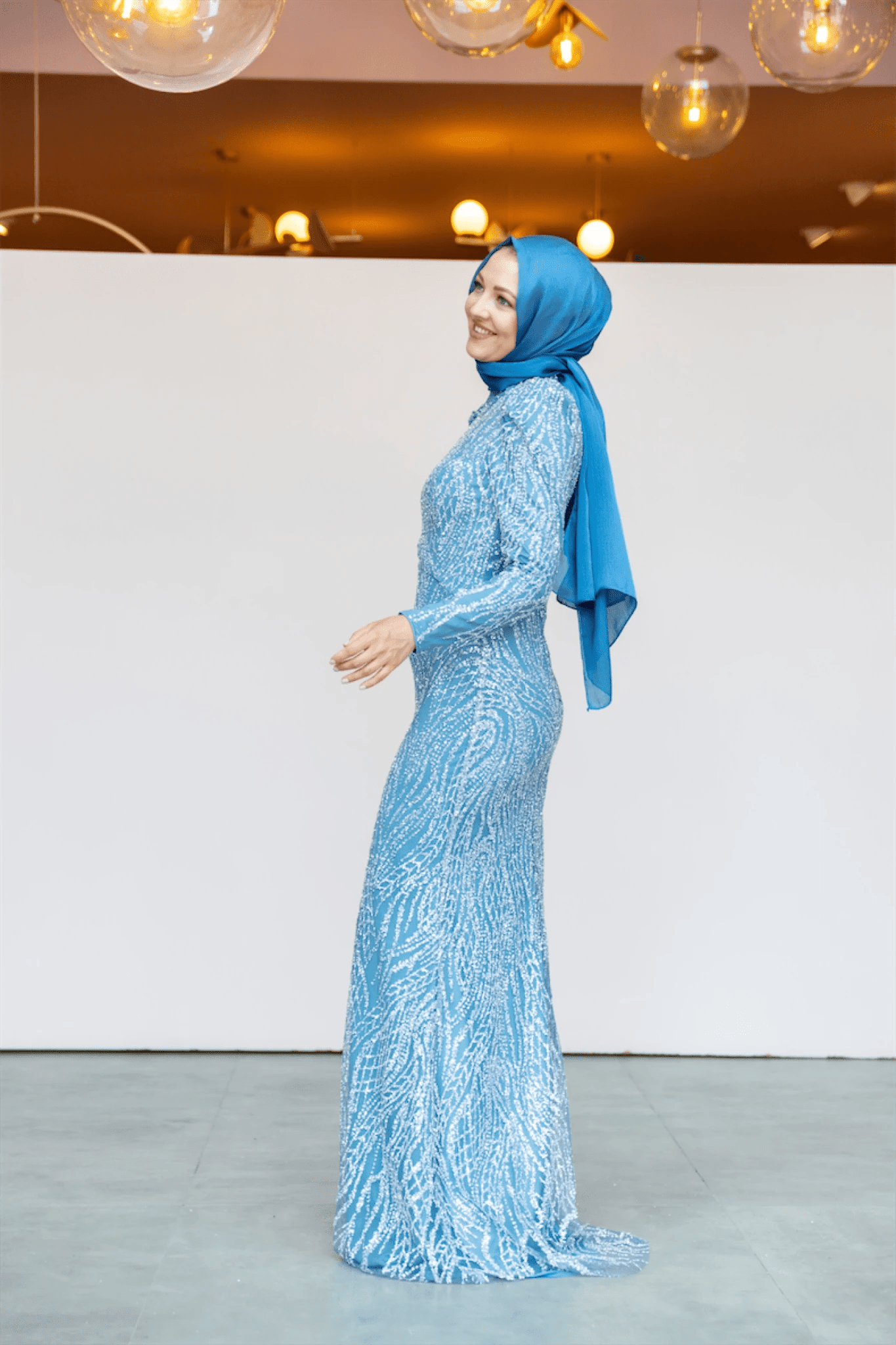 Asilen Tesettür Abiye - FioraofDress - tesettur - abiye - 44 - Mavii - hijab - evening - dress