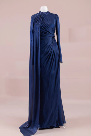 Aven Tesettür Abiye - FioraofDress - tesettur - abiye - LACİVERT - 38 - hijab - evening - dress