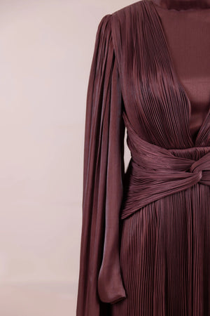 Ayrez Tesettür Abiye - FioraofDress - tesettur - abiye - bery burgundy - 38 - hijab - evening - dress