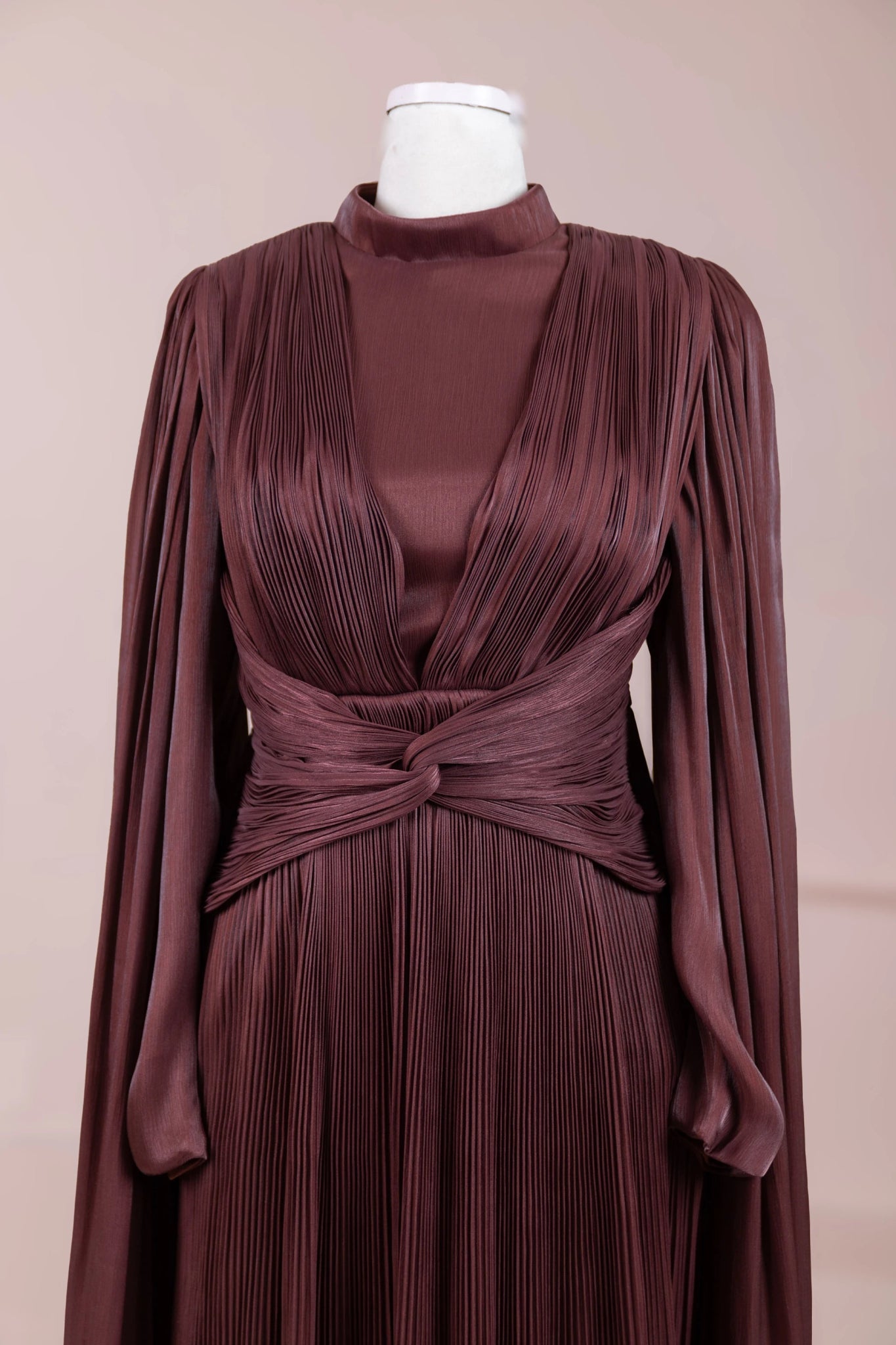 Ayrez Tesettür Abiye - FioraofDress - tesettur - abiye - bery burgundy - 38 - hijab - evening - dress