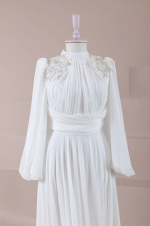 Azure Tesettür Abiye - FioraofDress - tesettur - abiye - Beyaz - 36 - hijab - evening - dress