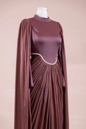 Belin Tesettür Abiye - FioraofDress - tesettur - abiye - bery burgundy - 36 - hijab - evening - dress