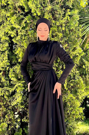 Berra - FioraofDress - tesettur - abiye - Siyahh - 36 - hijab - evening - dress