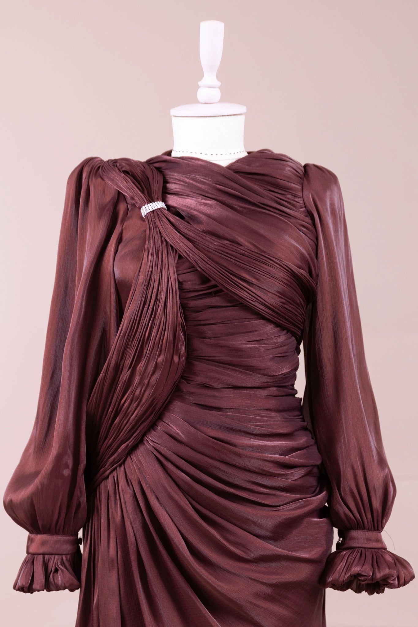 Bloom Tesettür Abiye - FioraofDress - tesettur - abiye - bery burgundy - 38 - hijab - evening - dress