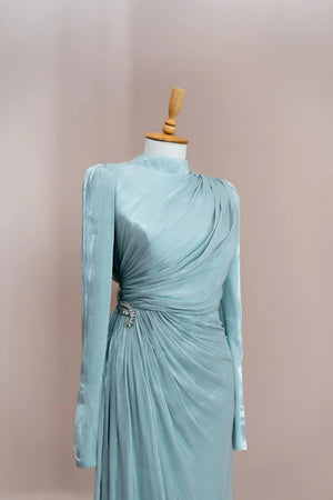 Camellia Tesettür Abiye - FioraofDress - tesettur - abiye - mint - 38 - hijab - evening - dress