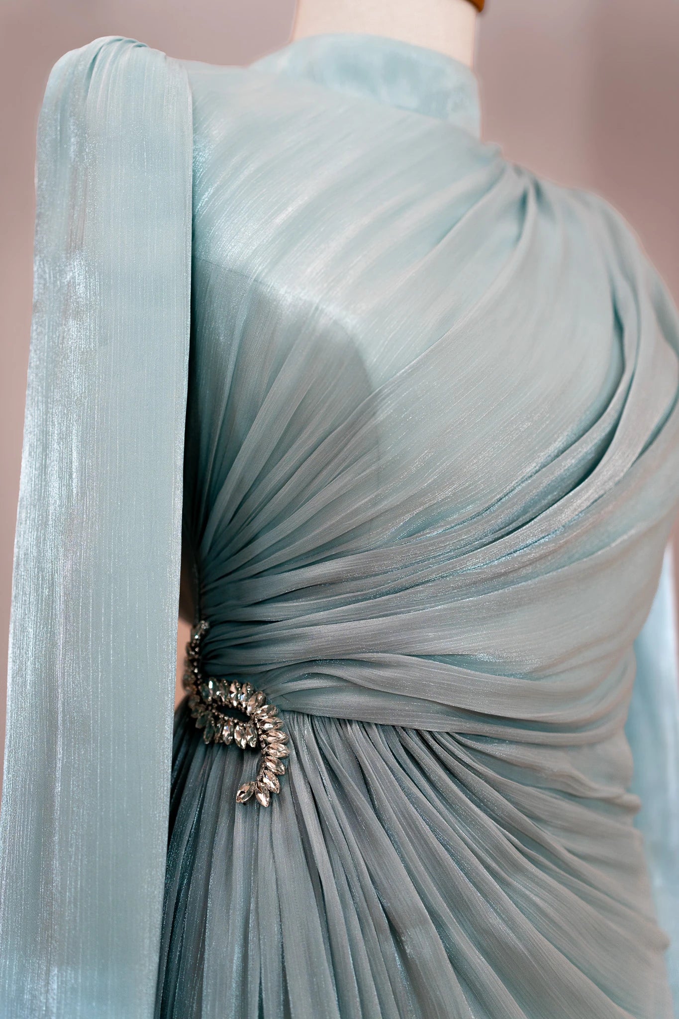 Camellia Tesettür Abiye - FioraofDress - tesettur - abiye - mint - 38 - hijab - evening - dress