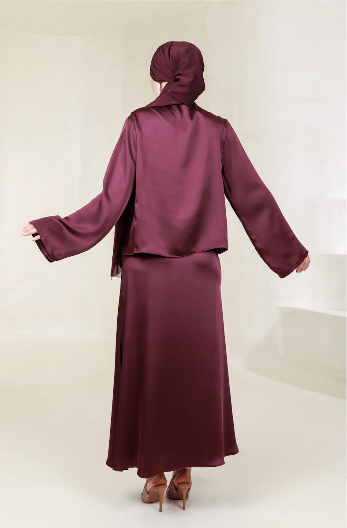 Candida Tesettür Takım - FioraofDress - tesettur - abiye - 44 - BORDO - hijab - evening - dress