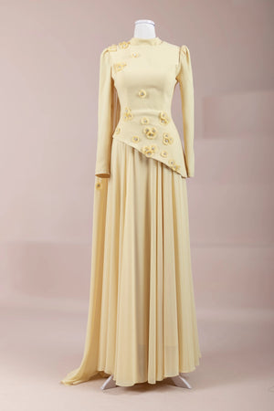 Çeliva Tesettür Abiye - FioraofDress - tesettur - abiye - Safran - 38 - hijab - evening - dress