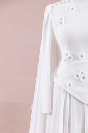 Çeliva Tesettür Abiye - FioraofDress - tesettur - abiye - Beyaz - 38 - hijab - evening - dress