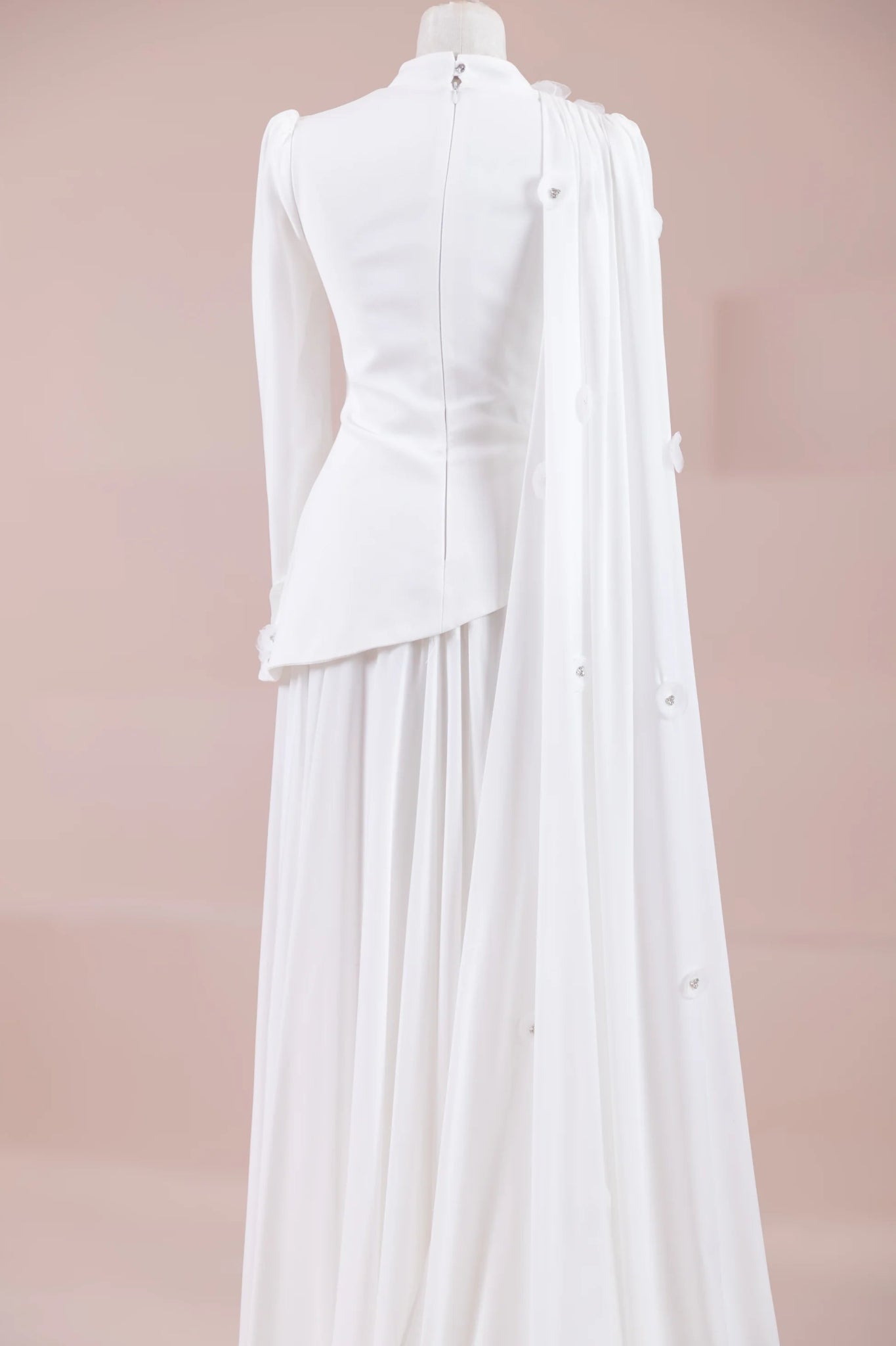 Çeliva Tesettür Abiye - FioraofDress - tesettur - abiye - Beyaz - 38 - hijab - evening - dress