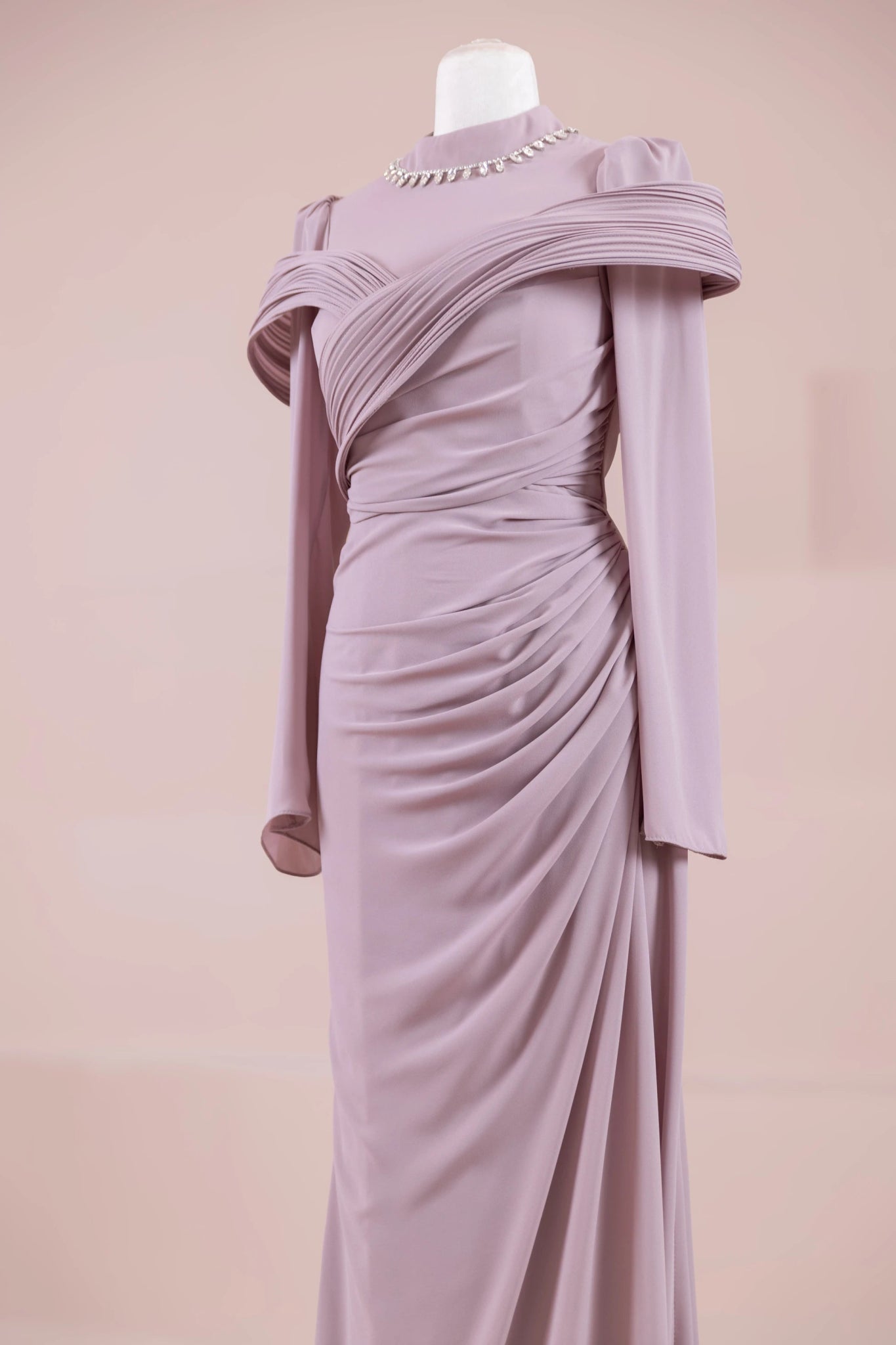 Charm Tesettür Abiye - FioraofDress - tesettur - abiye - Pudra - 36 - hijab - evening - dress