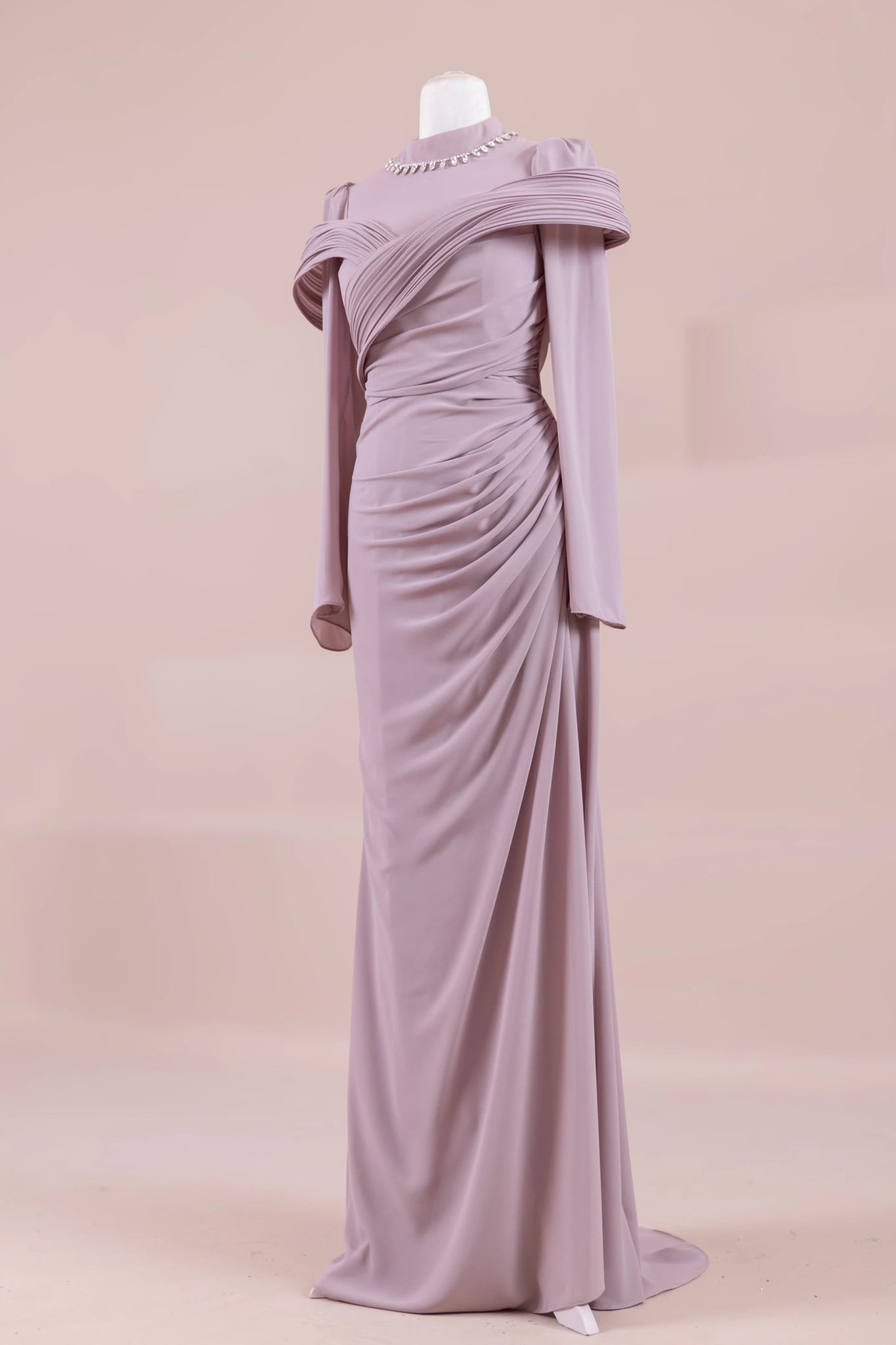 Charm Tesettür Abiye - FioraofDress - tesettur - abiye - Pudra - 36 - hijab - evening - dress