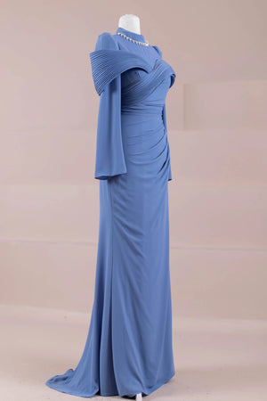 Charm Tesettür Abiye - FioraofDress - tesettur - abiye - Mavii - 36 - hijab - evening - dress