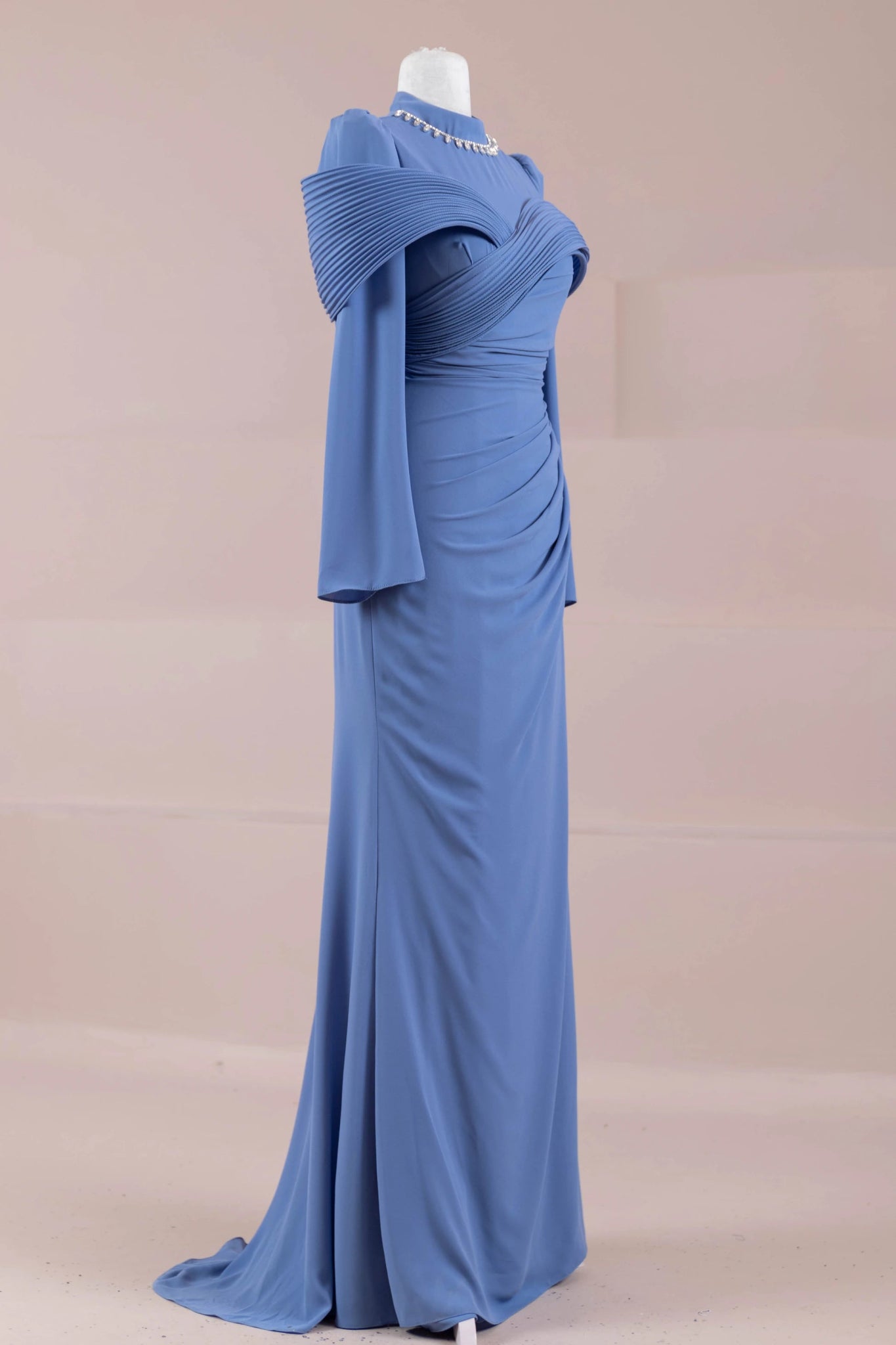 Charm Tesettür Abiye - FioraofDress - tesettur - abiye - Mavii - 44 - hijab - evening - dress