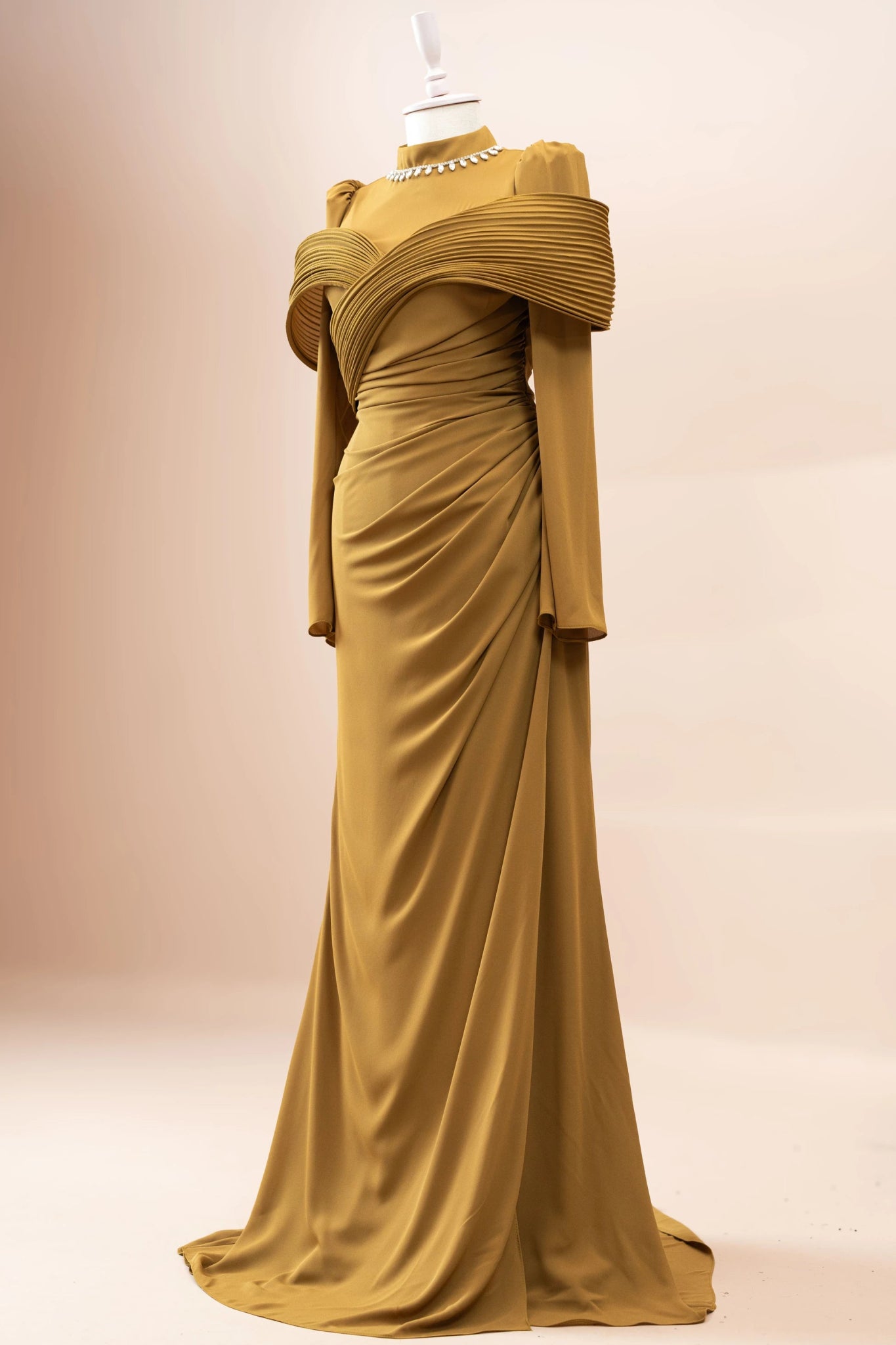 Charm Tesettür Abiye - FioraofDress - tesettur - abiye - Hardal - 36 - hijab - evening - dress