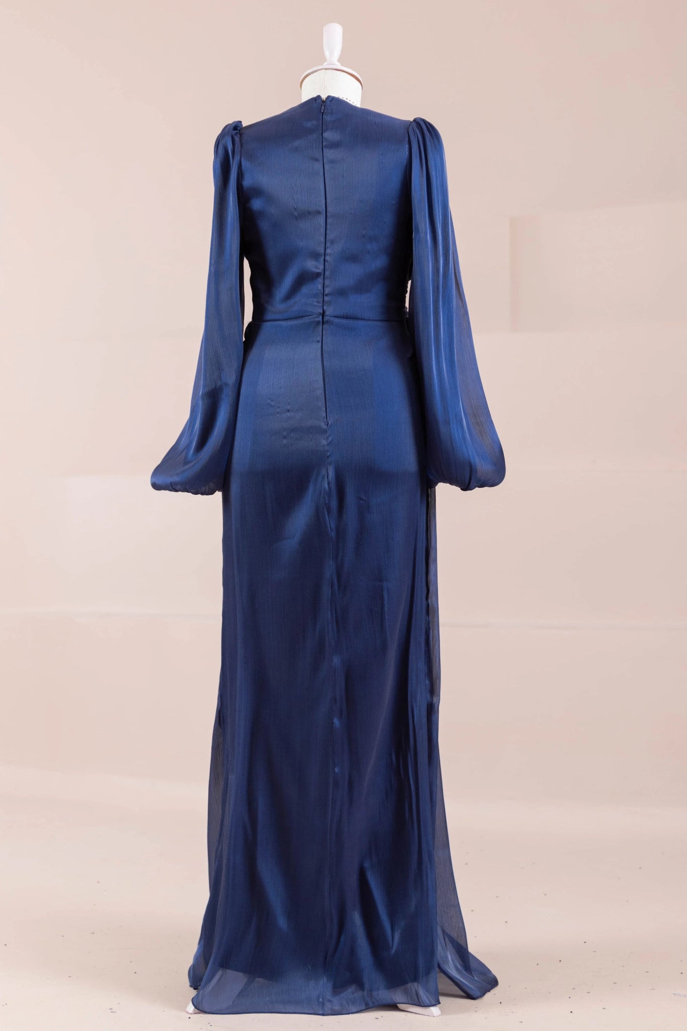 Çiçekli Lotus Tesettür Abiye - FioraofDress - tesettur - abiye - lacivert - 38 - hijab - evening - dress