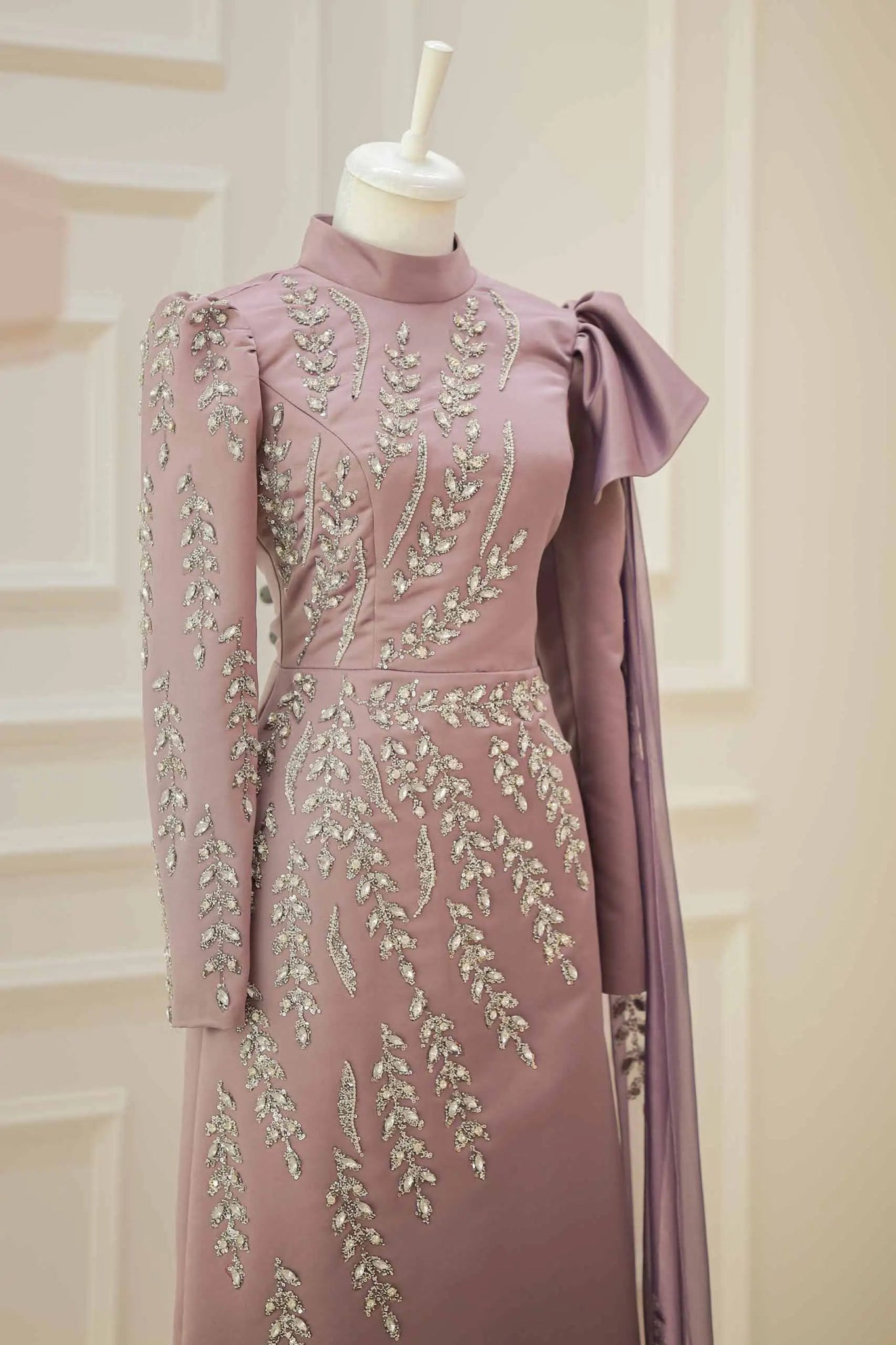 Cindy Tesettür Abiye - FioraofDress - tesettur - abiye - 48 - Pudra - hijab - evening - dress