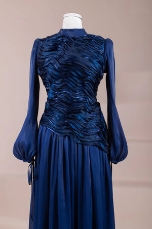 Dalia Tesettür Abiye - FioraofDress - tesettur - abiye - LACİVERT - 38 - hijab - evening - dress