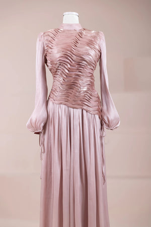 Dalia Tesettür Abiye - FioraofDress - tesettur - abiye - Pudra - 38 - hijab - evening - dress