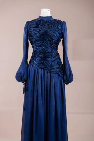 Dalia Tesettür Abiye - FioraofDress - tesettur - abiye - LACİVERT - 38 - hijab - evening - dress