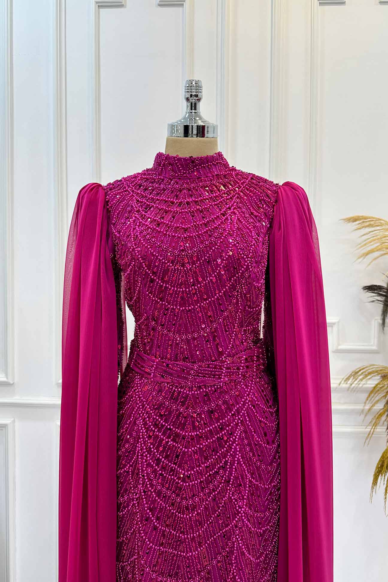 Devin Tesettür Abiye - FioraofDress - tesettur - abiye - 48 - FUŞYA - hijab - evening - dress