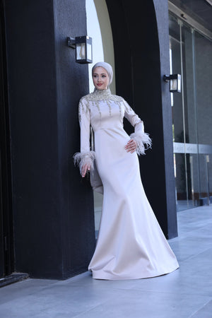 Diamond Tesettür Abiye - FioraofDress - tesettur - abiye - 38 - Taş - hijab - evening - dress
