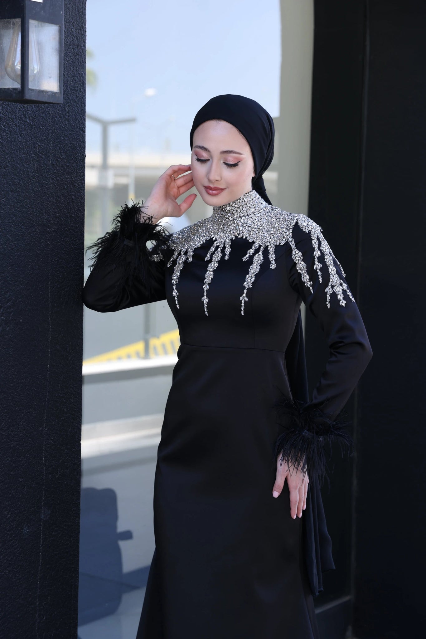 Diamond Tesettür Abiye - FioraofDress - tesettur - abiye - 38 - Siyahh - hijab - evening - dress