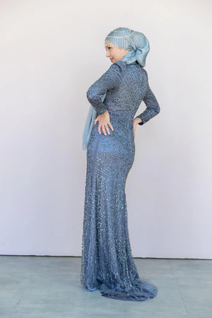 Diamont Tesettur Abiye - FioraofDress - tesettur - abiye - antrasitt - 36 - hijab - evening - dress