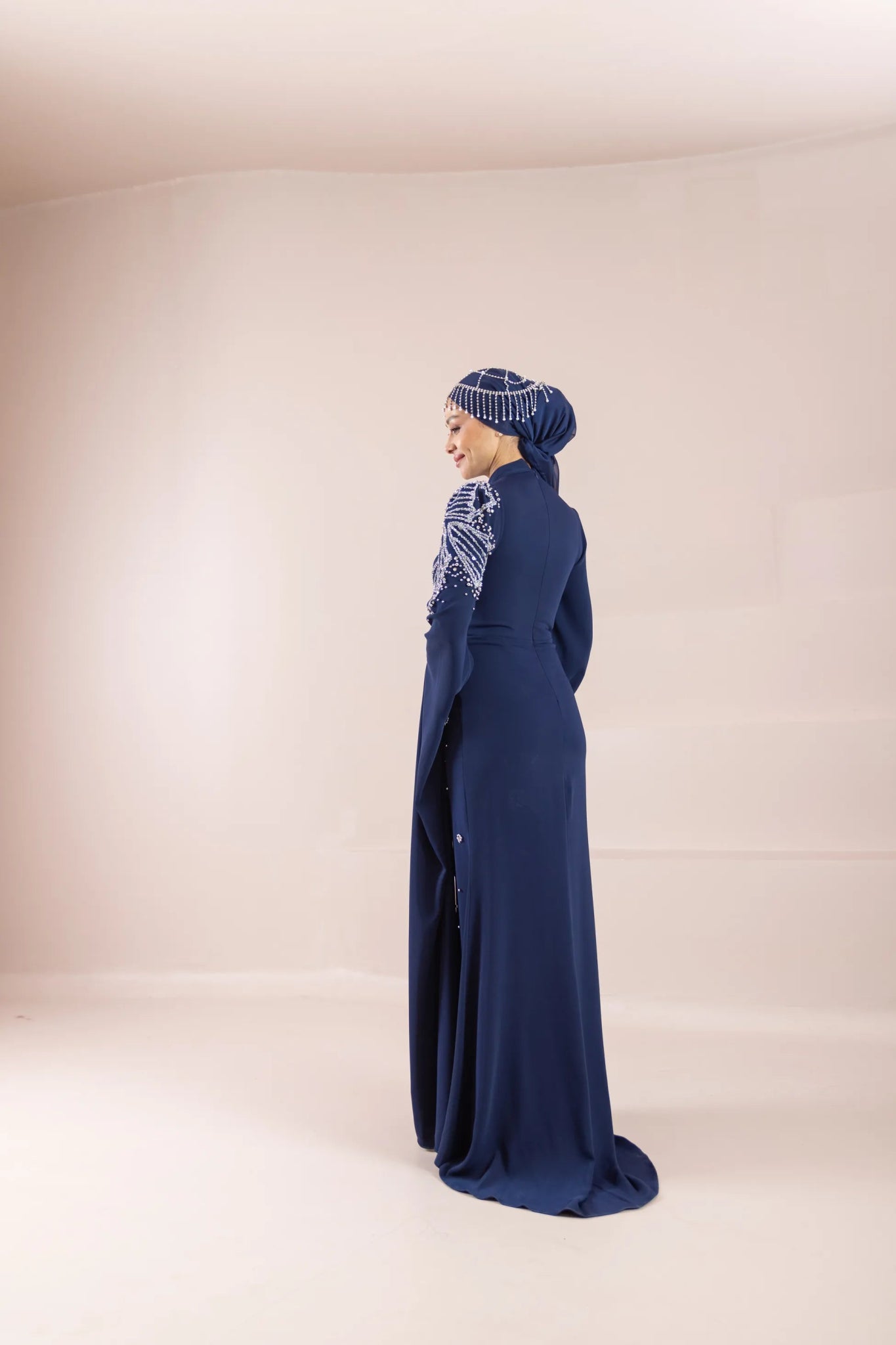 Diana Tesettür Abiye - FioraofDress - tesettur - abiye - LACİVERT - 36 - hijab - evening - dress