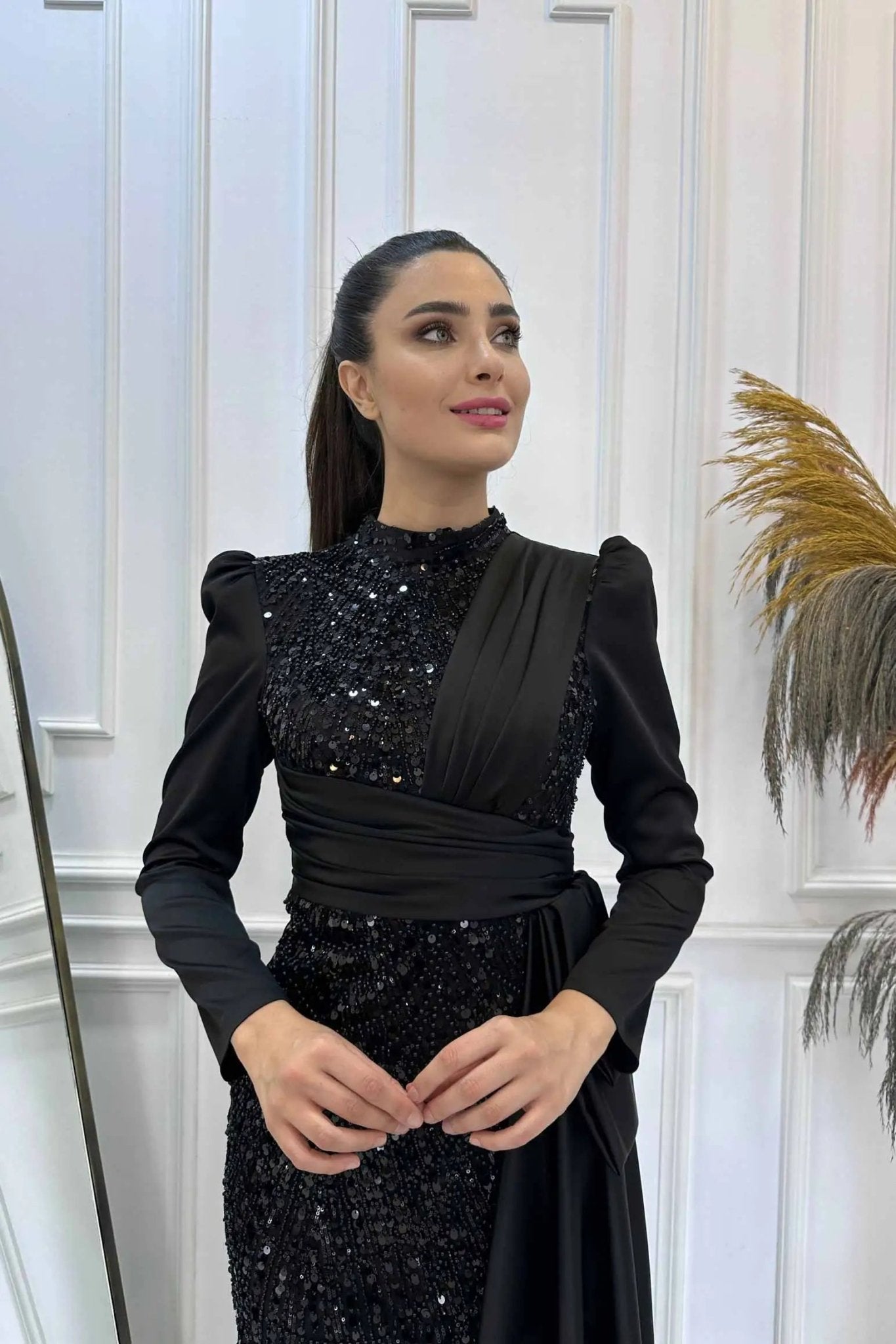 Dicle Tesettür Abiye - FioraofDress - tesettur - abiye - 48 - Siyahh - hijab - evening - dress