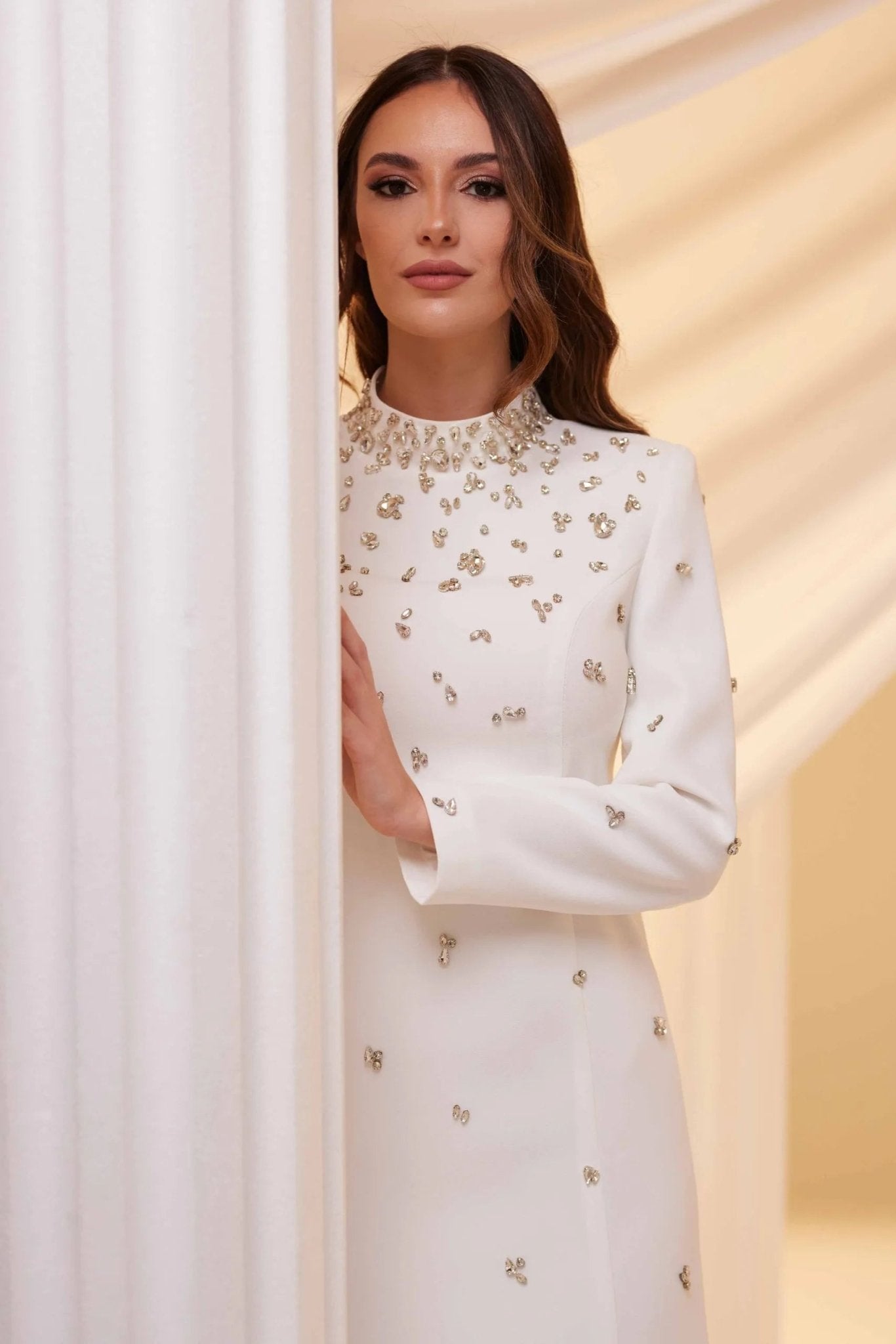 Diora Tesettür Abiye - FioraofDress - tesettur - abiye - Ekru - 38 - hijab - evening - dress