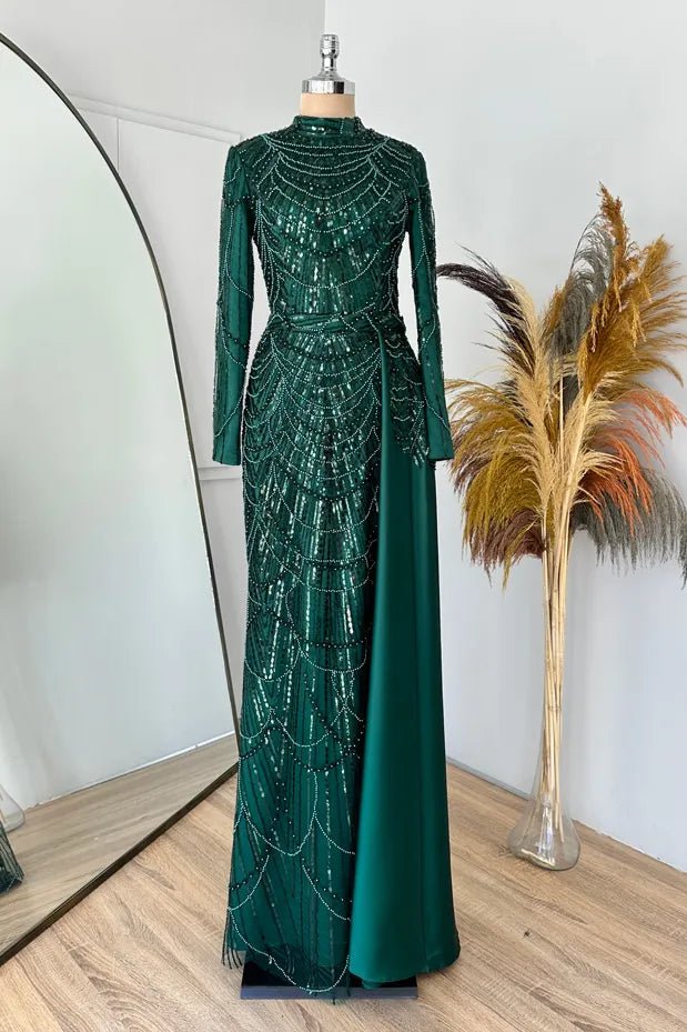 Diva Tesettür Abiye - FioraofDress - tesettur - abiye - zümrüt - 36 - hijab - evening - dress