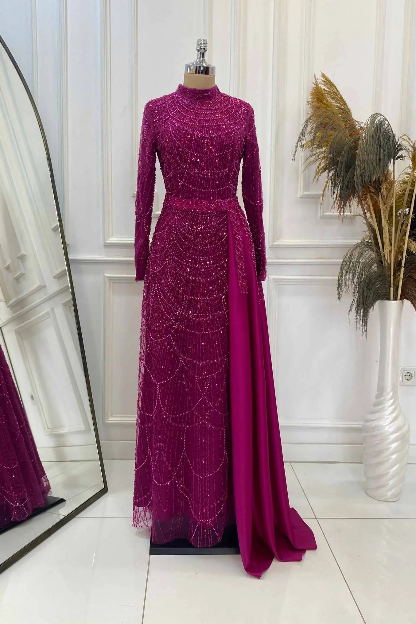 Diva Tesettür Abiye - FioraofDress - tesettur - abiye - FUŞYA - 36 - hijab - evening - dress