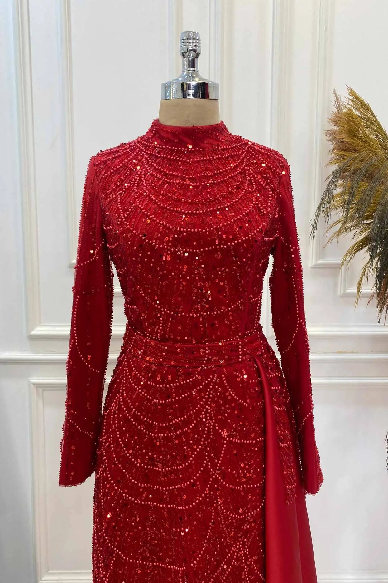 Diva Tesettür Abiye - FioraofDress - tesettur - abiye - KIRMIZI - 36 - hijab - evening - dress