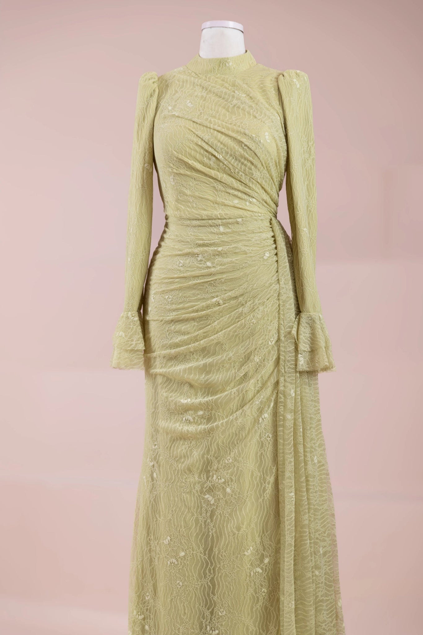 Dorey Tesettür Abiye - FioraofDress - tesettur - abiye - YAĞ YEŞİLİ - 38 - hijab - evening - dress