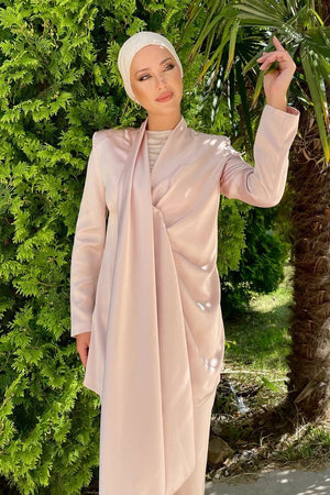 Duru Pudra Tesettür Abiye Takım - FioraofDress - tesettur - abiye - 42 - hijab - evening - dress