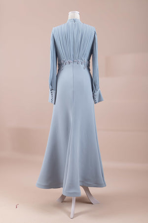 Elegance Tesettür Abiye - FioraofDress - tesettur - abiye - Mavi - 36 - hijab - evening - dress